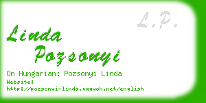 linda pozsonyi business card